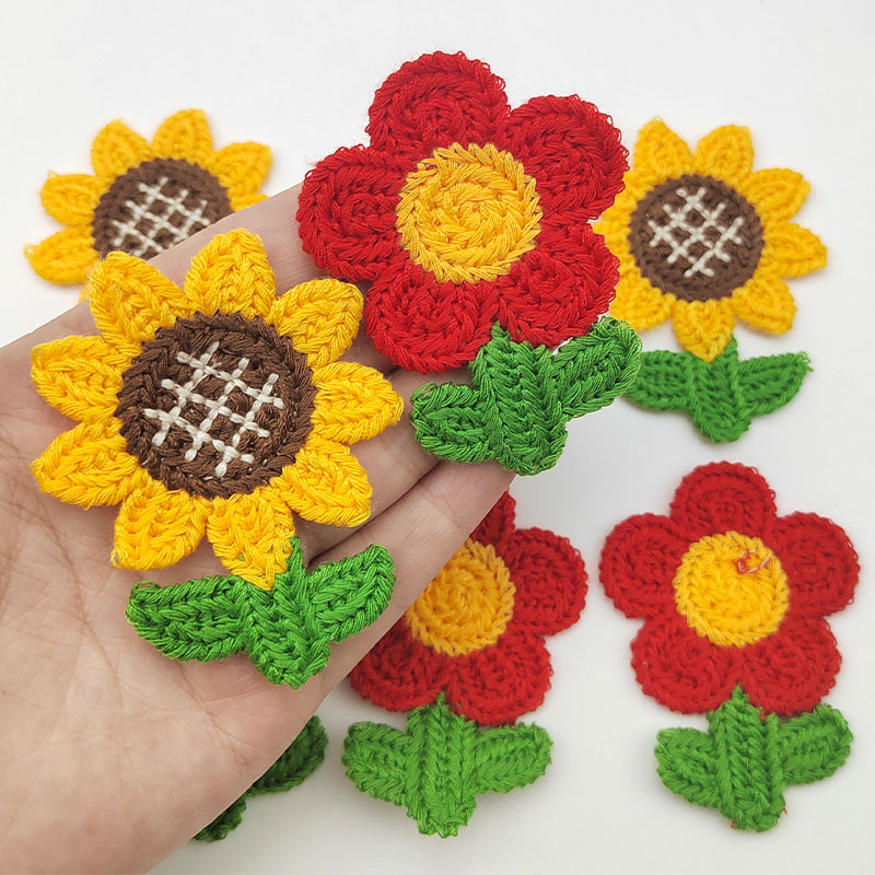 Embroidery On Socks - 10Pcs 해바라기 자수 패치 DIY 팩