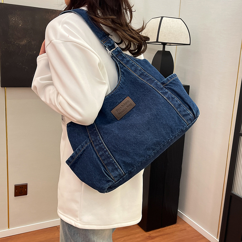 카우보이 캔버스 토트 백 여성용 숄더 백 쇼핑백 클래스 - Embroidery Class 리뷰 및 가격