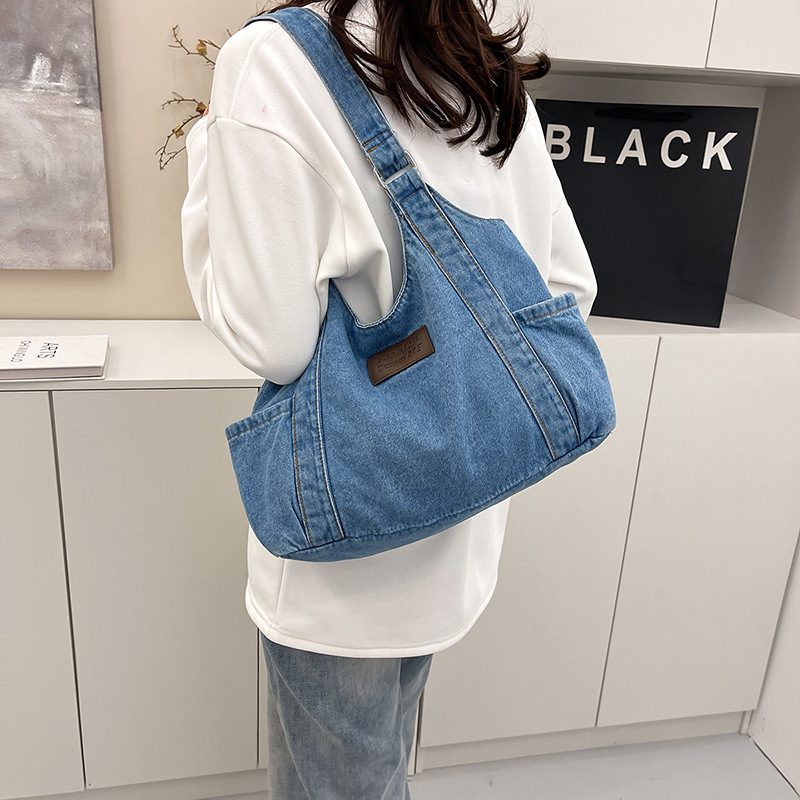 카우보이 캔버스 토트 백 여성용 숄더 백 쇼핑백 클래스 - Embroidery Class 리뷰 및 가격