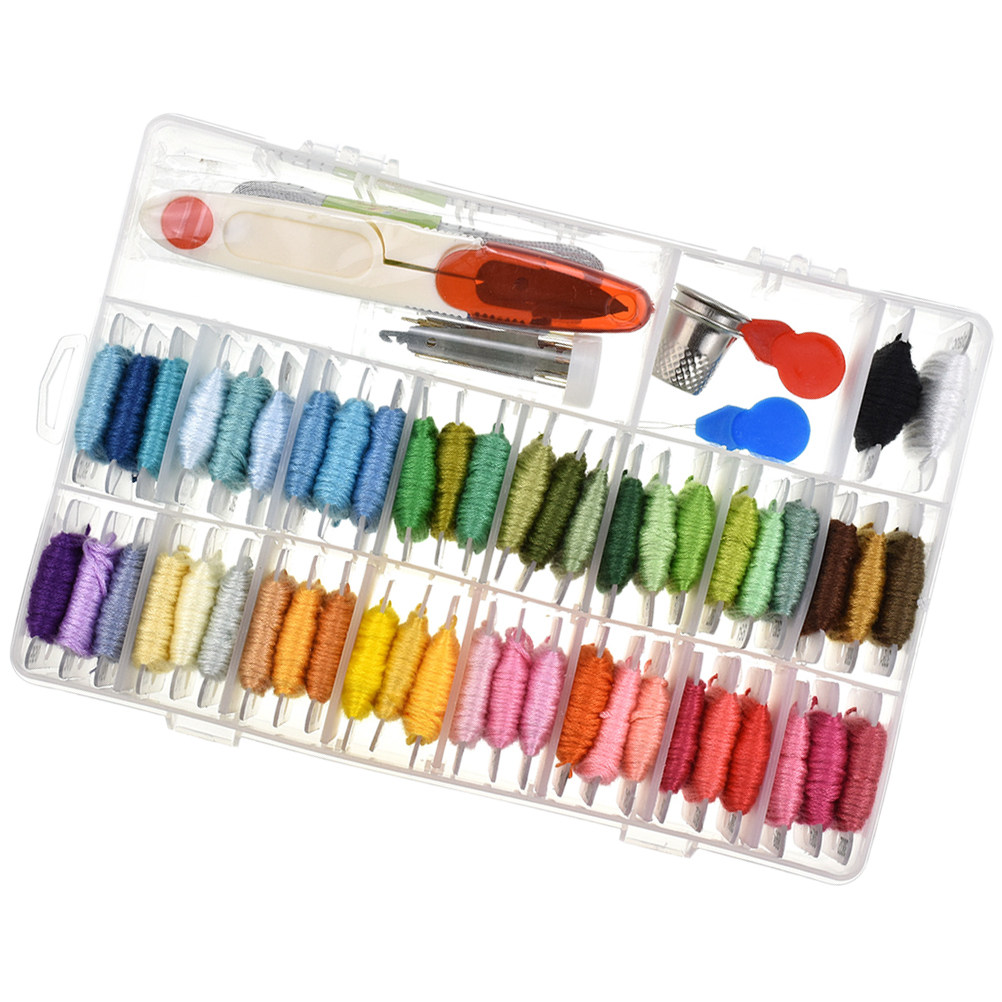 50가지 종류의 자수 키트 용품, 패턴이 포함된 초보자 - Embroidery Free Pattern 리뷰 및 가격
