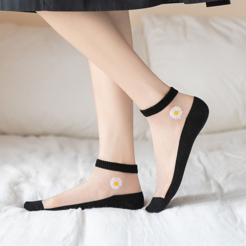 5 짝/몫 한국 스타일 여성 귀여운 유리 섬유 실크 양 - Embroidery On Socks 리뷰 및 가격