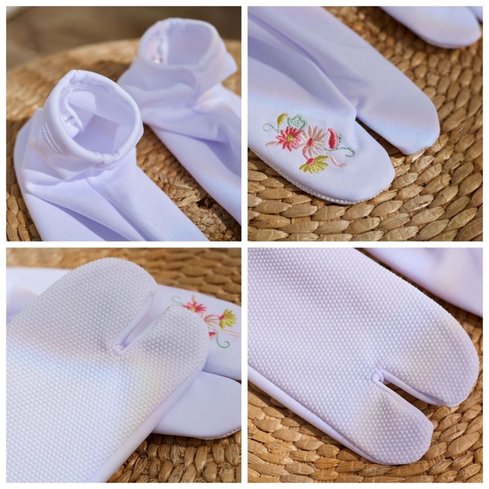 자수 꽃무늬 두 발가락 양말 중간 길이 일본 스타일 분 - Embroidery On Socks 리뷰 및 가격