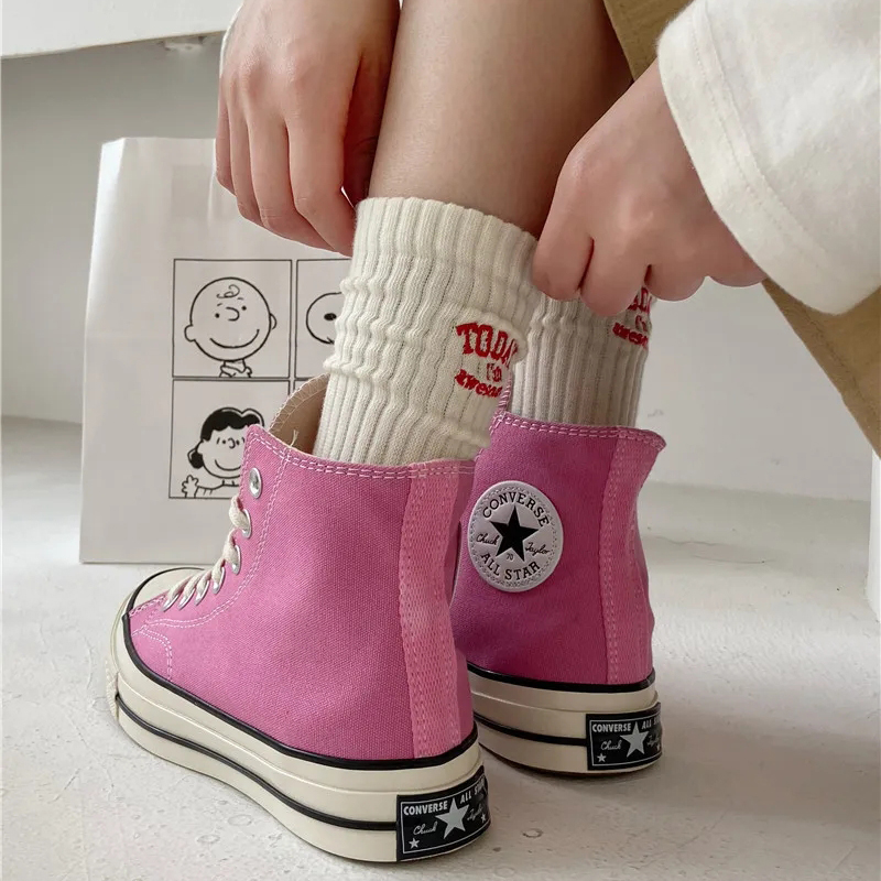 남녀공용 재미있는 면 양말 자수 레터, 일본 한국 디자 - Embroidery On Socks 리뷰 및 가격
