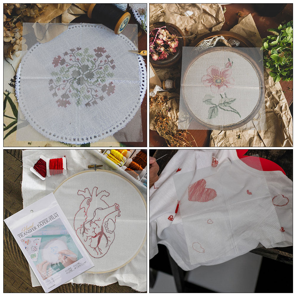 8Pcs 수용성 자수 전사지 세트 티셔츠 신발 의류 자 - Embroidery Free Pattern 리뷰 및 가격