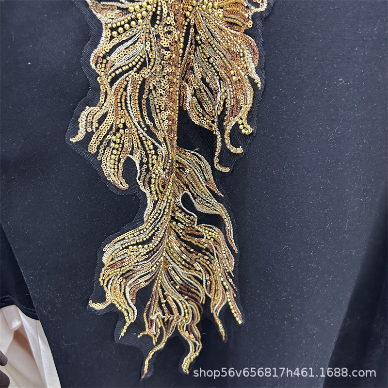 새로운 봄 여름 여성 투피스 세트 스팽글 자수 루즈핏  - Embroidery Cotton Shirt 리뷰 및 가격