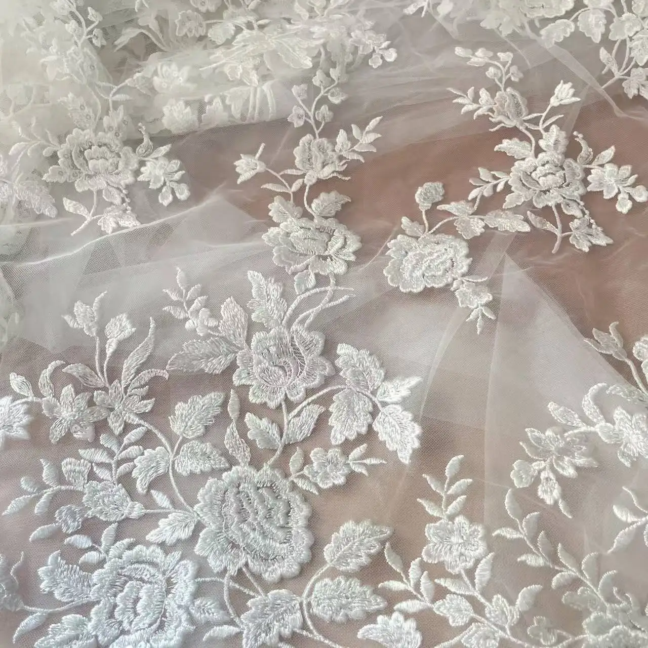 프랑스 자수 레이스 원단, 아름다운 꽃, 로맨틱 웨딩  - Embroidery Abaya 리뷰 및 가격